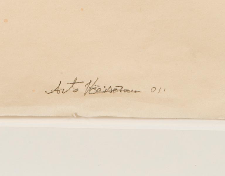 ARTO VÄISÄNEN, tussi ja lyijykynä, signeerattu.