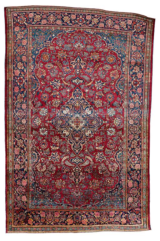 A RUG, a semi-antique silk Kashan, ca 185-198 x 125-132,5 cm.

 
125-132,5 cm.