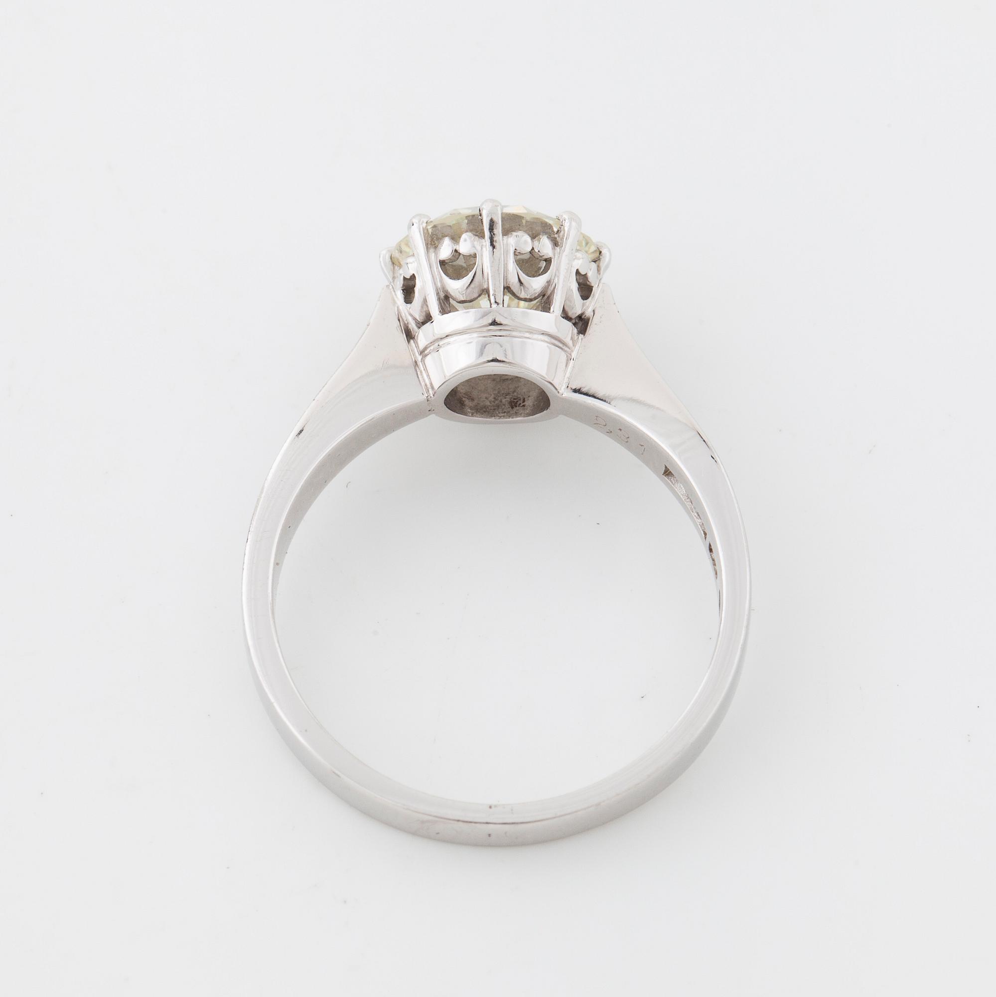 An old cut diamond ring by  Ceson, Göteborg, 1974.