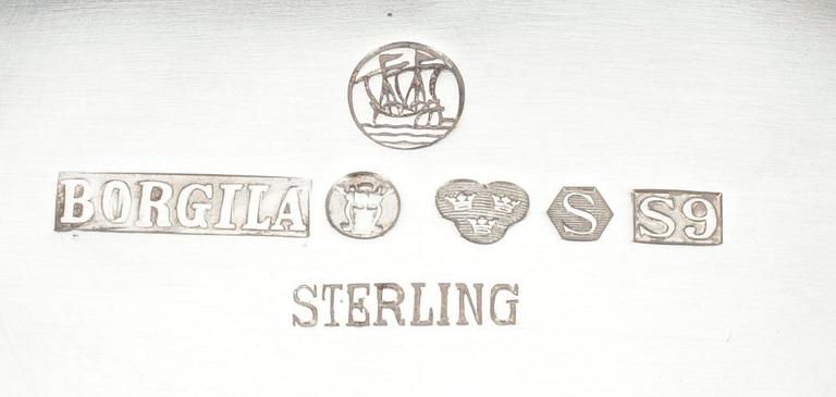 SKÅL, sterling silver, Ateljer Borgila, Stockholm 1968. Vikt 470 g.