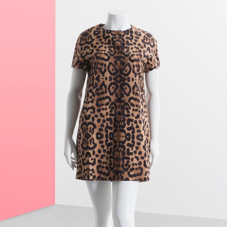 DRESS/JACKET in leopard pattern cotton by Giambattista Valli, storlek 44/M.