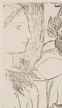 Pablo Picasso, "Bacchus et Femme de Profil".
