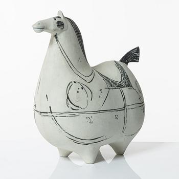 Stig Lindberg, figurin, stengods, "Springare", Gustavsbergs studio.