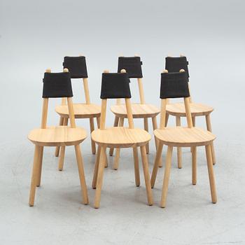 etc.etc., a set of chairs, 6 pcs, "The Naive Wooden Chair", Emko.