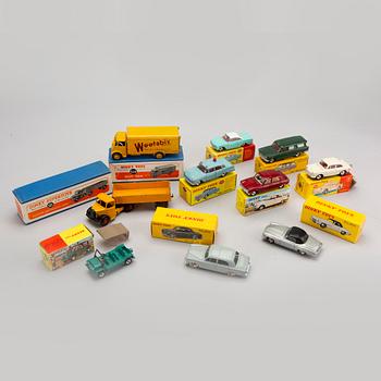 A 16 pcs collection of DINKY toy cars.