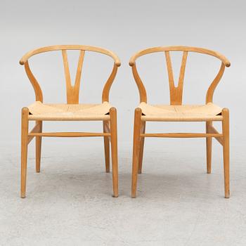 Hans J. Wegner, six armchairs, "Y-chair" model CH-24, Carl Hansen & Søn, Denmark.