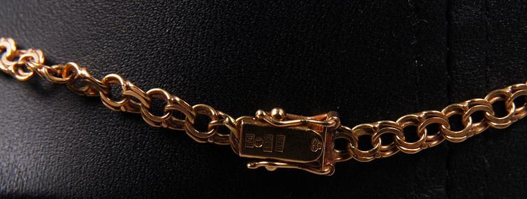 HALSKEDJA, 18 K guld, 1981. Ca 14 g.