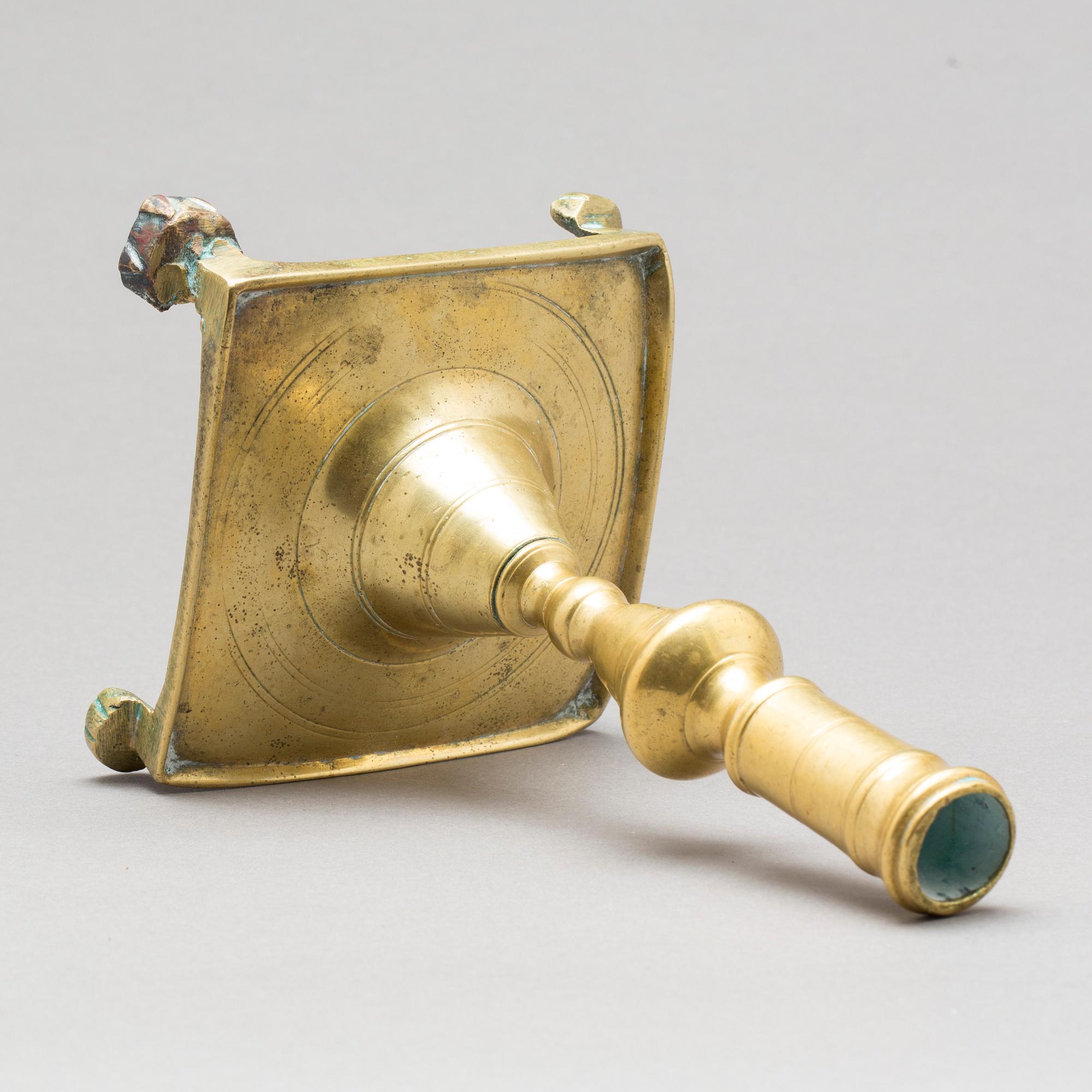 LJUSSTAKE, mässing, barockstil.
