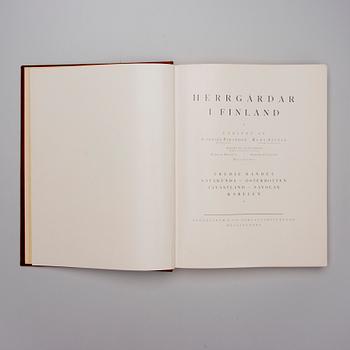 BOKVERK, vol. I-III och REGISTER, Herrgårdar i Finland, Söderstöms & Co Förlagsaktiebolag, Helsingfors 1928-30.