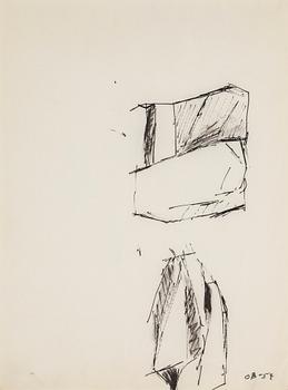 OLLE BONNIÉR, ink on paper, signed and dated -57.