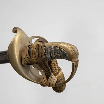 Sabel, svensk, m/1859 för officer, med balja.