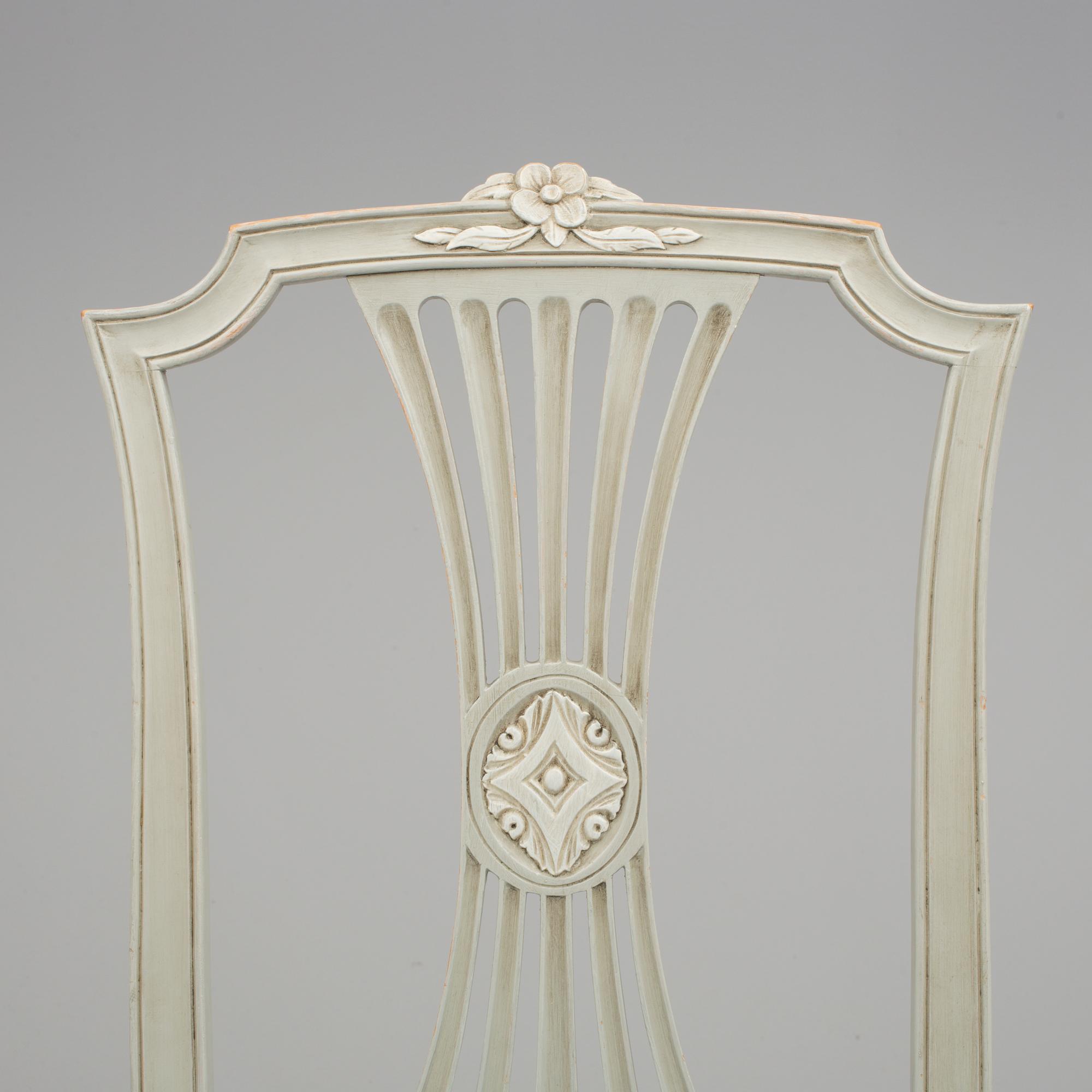 STOLAR, 12 stycken, gustaviansk stil, 1900-tal.