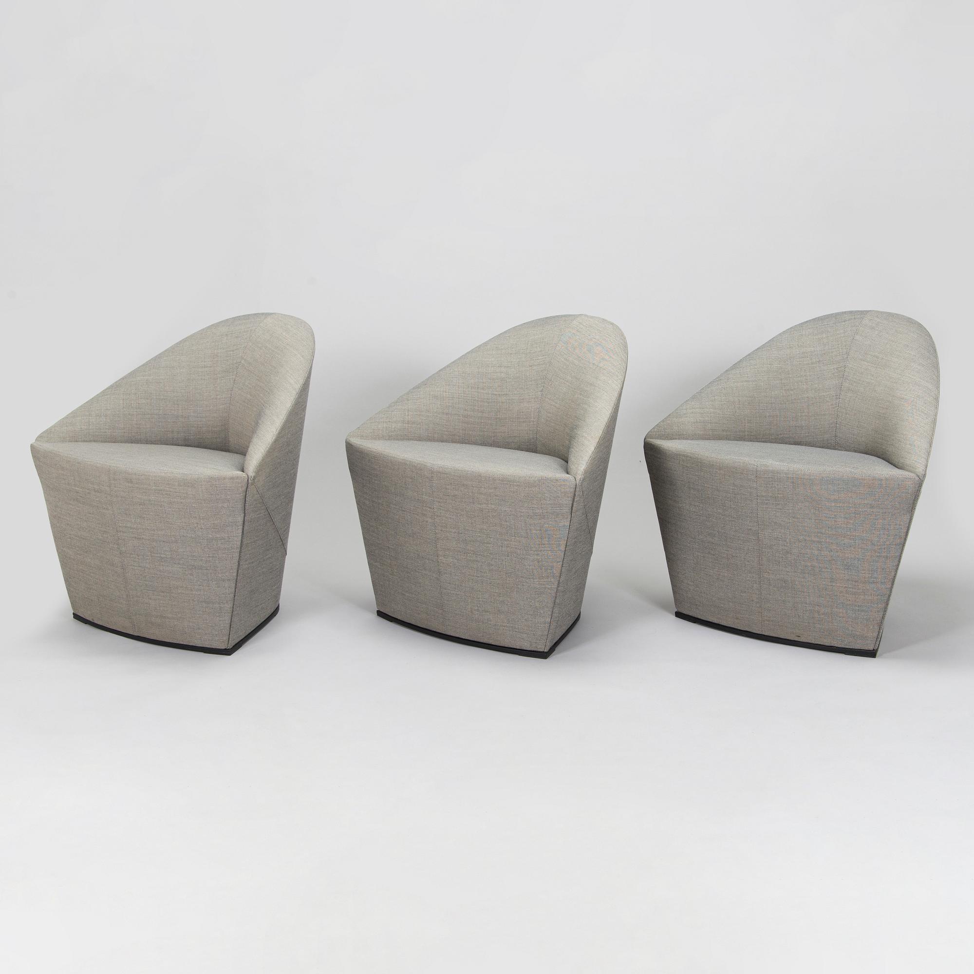 Lievore & Altherr & Molina, Three 21st century 'Colina' easy chairs for Arper Italy. Designed 2014.