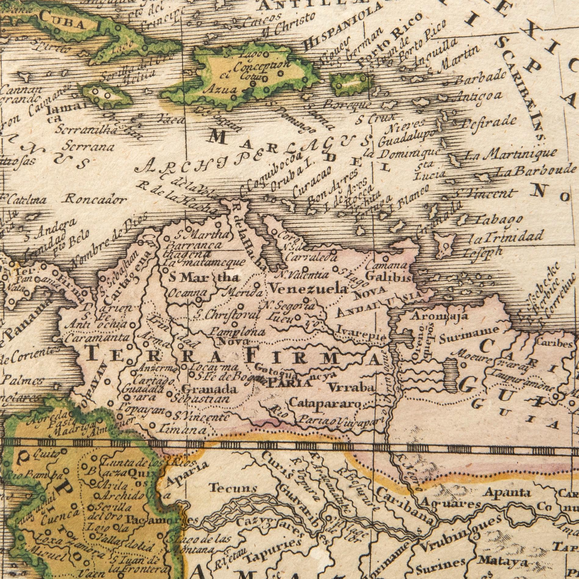 Johann Baptist Homann, "Totius Americae Septentrionalis et Meridionalis Novisima Representatio".