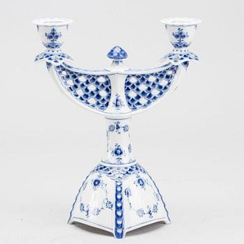 LJUSSTAKE, porslin, "Musselmalet", Royal Copenhagen,