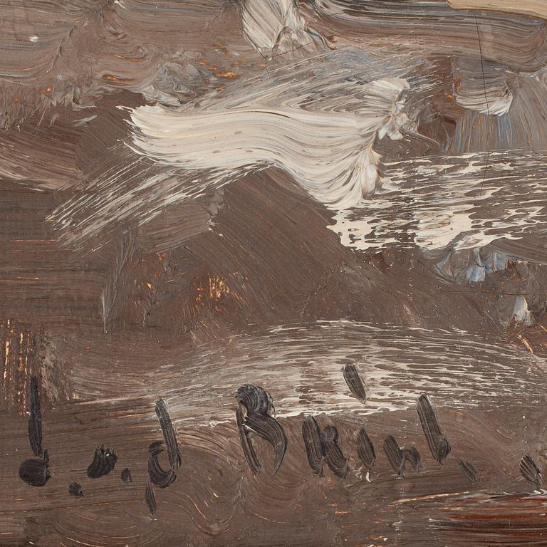 OKÄND KONSTNÄR, olja på duk, otydligt signerad, 1900-tal.