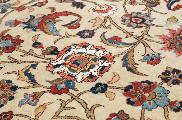 SEMI-ANTIQUE QUM PART SILK.