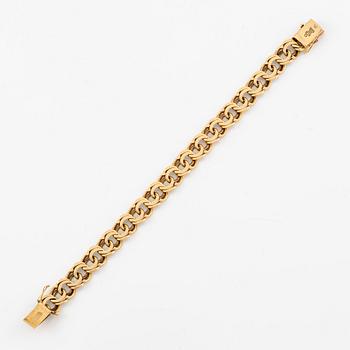 Arm bracelet, 18K gold, bismarck link.