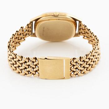 Certina, 14K gold, chain in 18K gold, 33.5 mm.