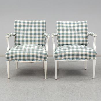 JOSEF FRANK, a pair of 969 armchairs for firma Svenskt Tenn.