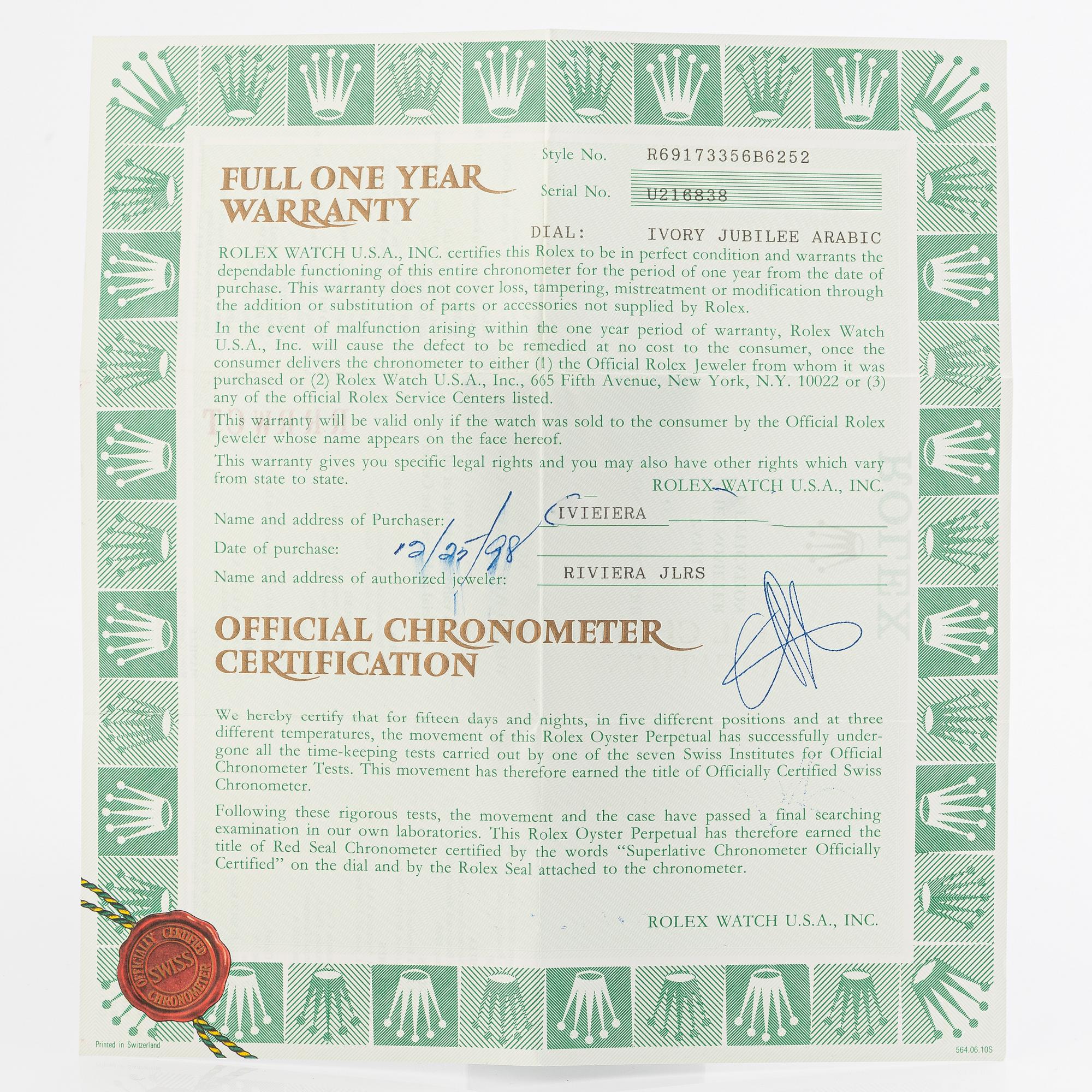 Rolex, Oyster Perpetual, Datejust, wristwatch, 26 mm.