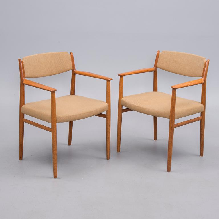 KARMSTOLAR, ett par, Arne Vodder, Sibast furniture, Danmark, 1960-tal.