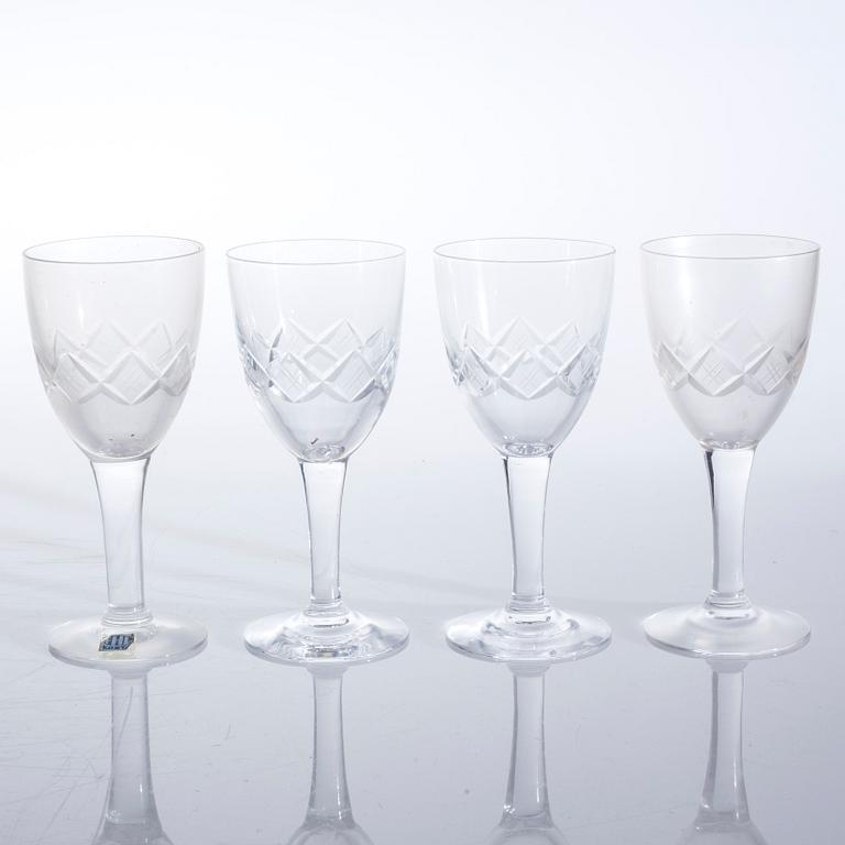 Seventeen wine glasses from Kosta, 20th century.