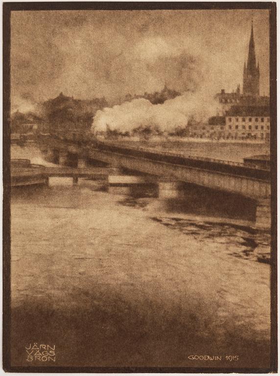 HENRY B. GOODWIN,  Two photo gravures from the book Vårt vackra Stockholm signed in the negative.