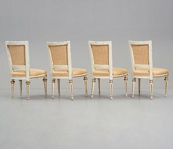 STOLAR, fyra stycken Stockholms arbeten, Gustavianska.