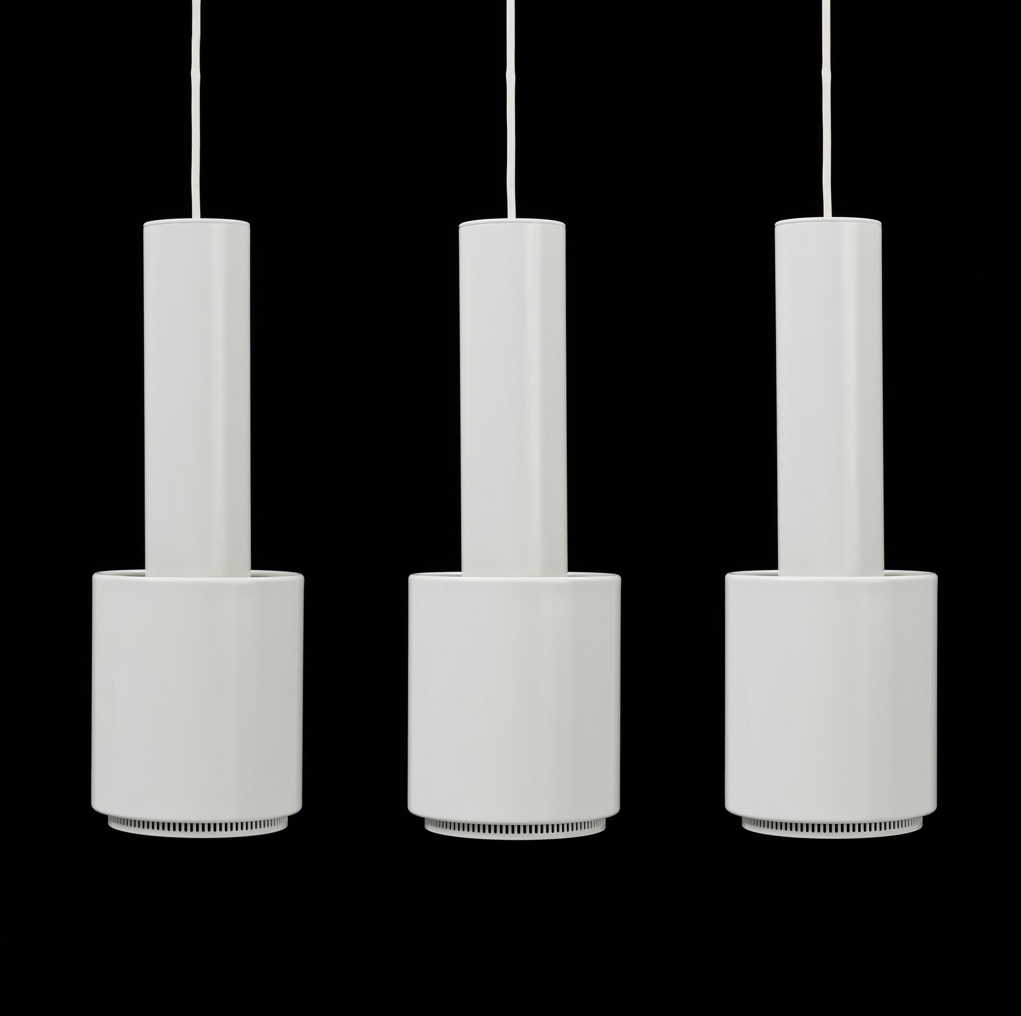 ALVAR AALTO, a set of three 'A 110 Hand granade' pendant lamps, Artek.