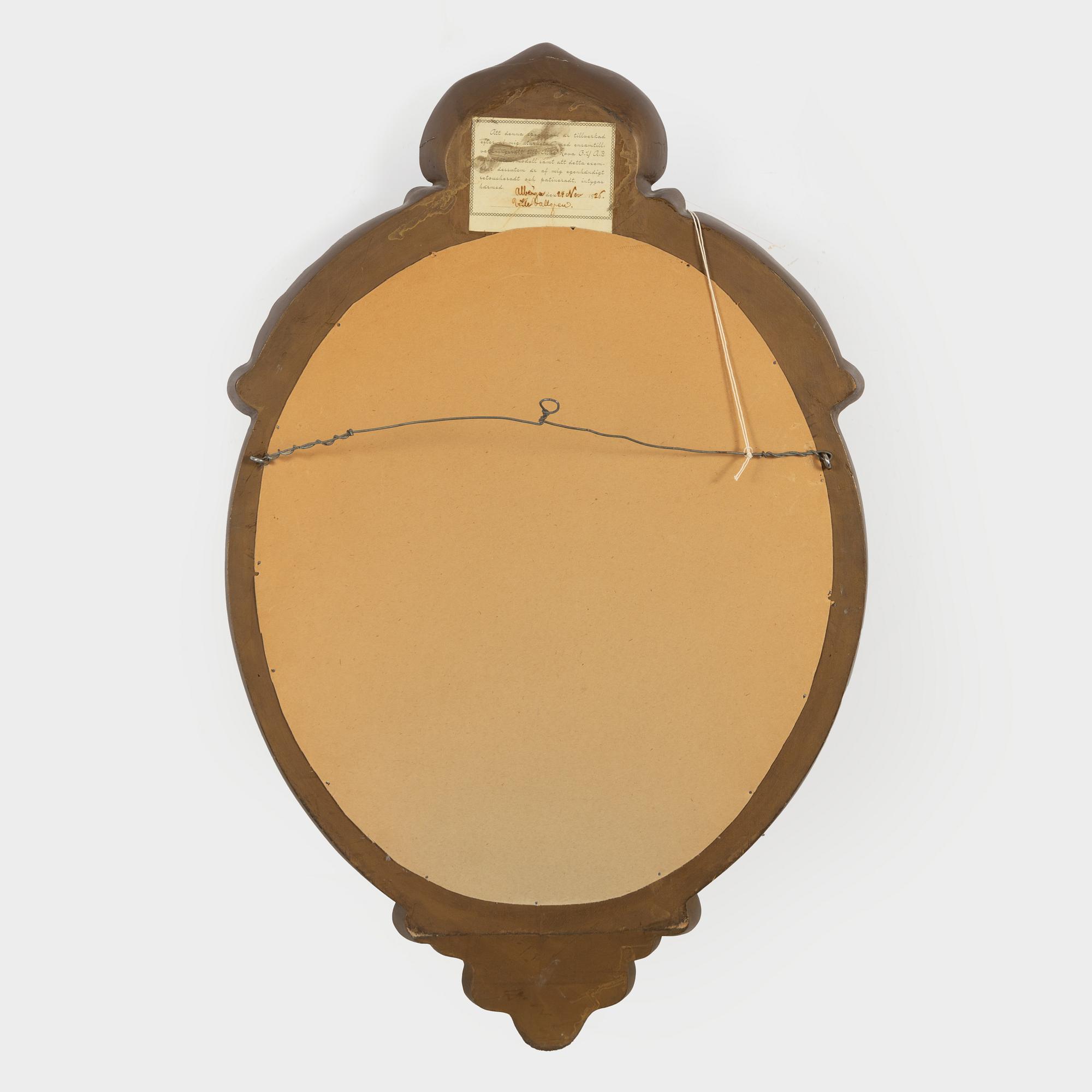 Ville Vallgren, a mirror, Alba Nova OY AB, Finland, 1925-26.
