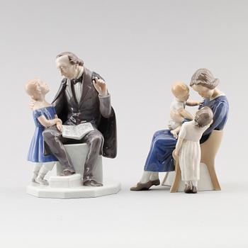 FIGURER, 2 st, porslin, Bing & Gröndahl, Danmark.