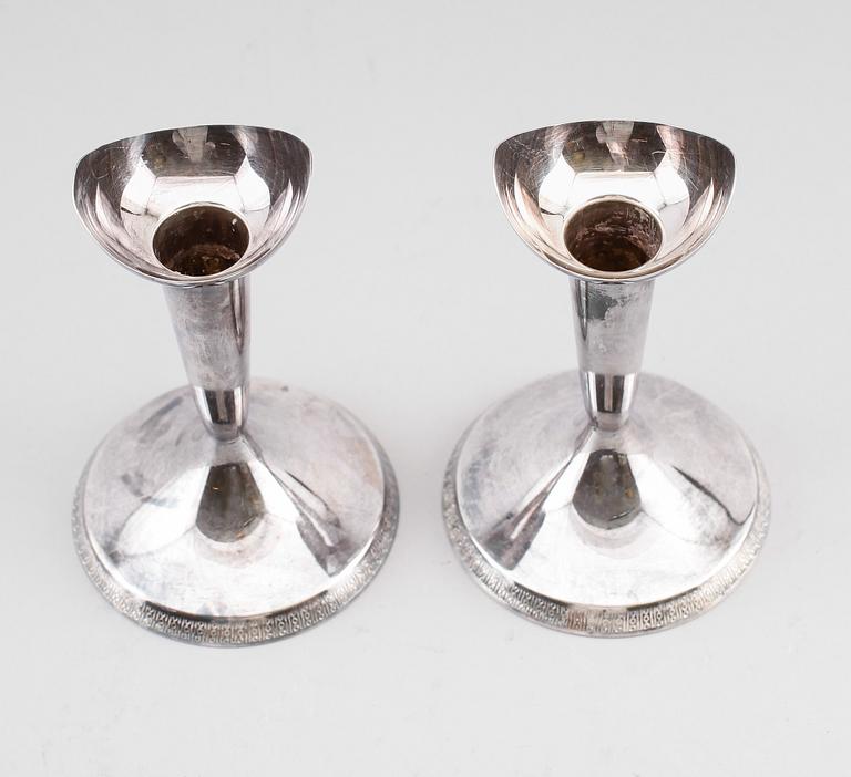 LJUSSTAKAR, 1 par, silver, GAB, Stockholm 1964.