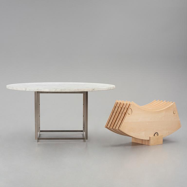 Poul Kjaerholm, a "PK-54" dining table, Fritz Hansen, Denmark, 2011.