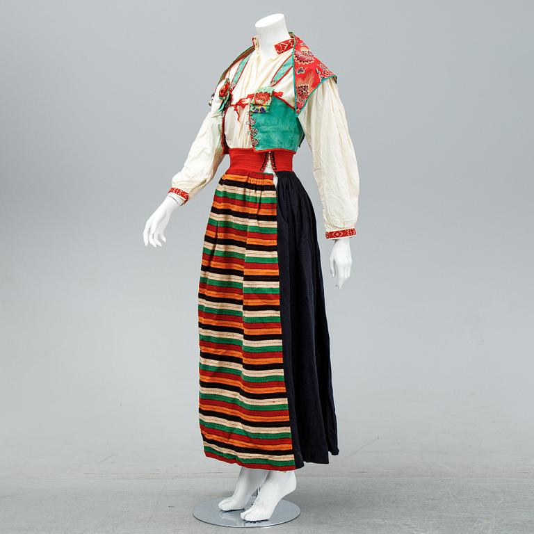 A traditional folk dress from the region of Rättvik Sweden.