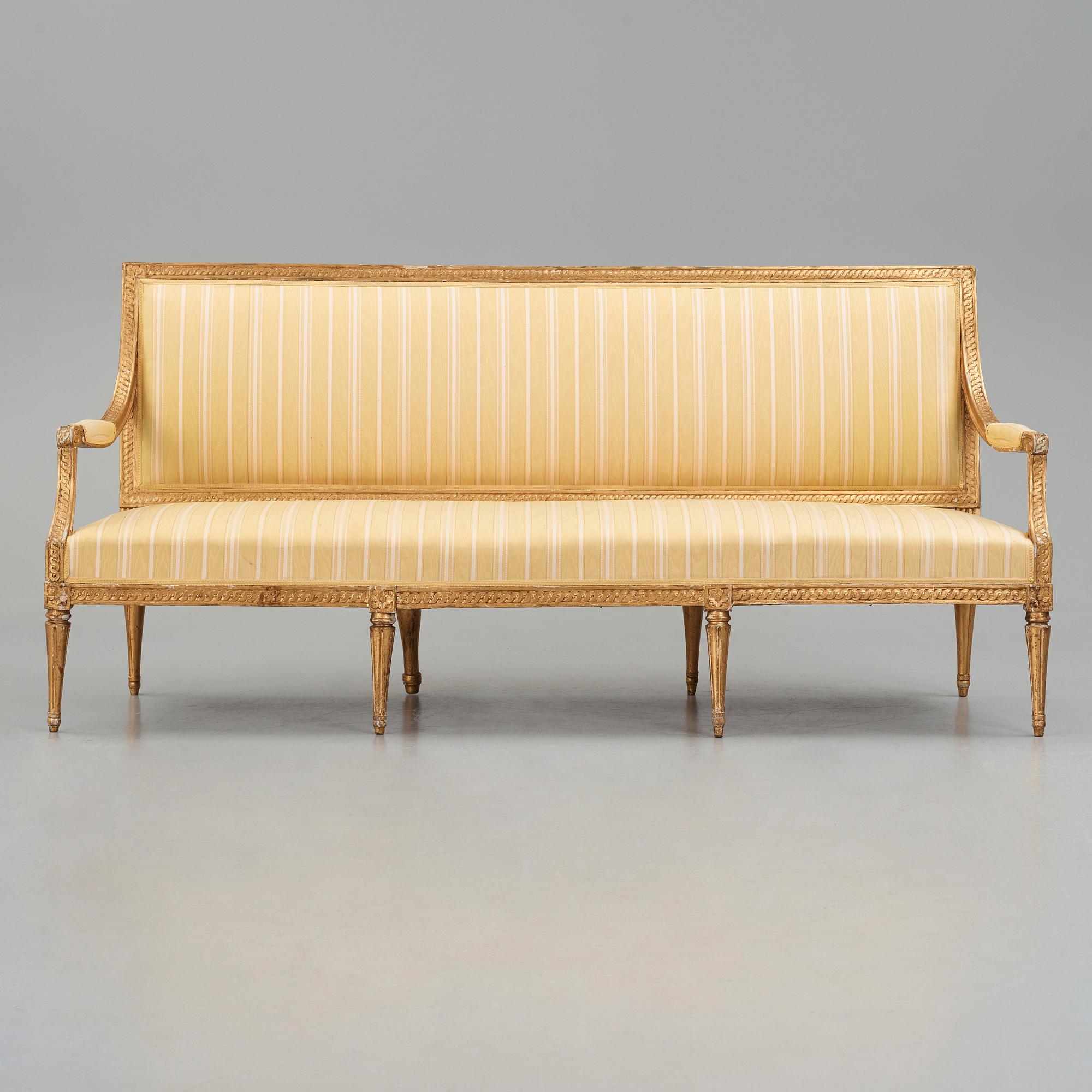 Soffa, Stockholmsarbete 1700-talets senare del, Gustaviansk.