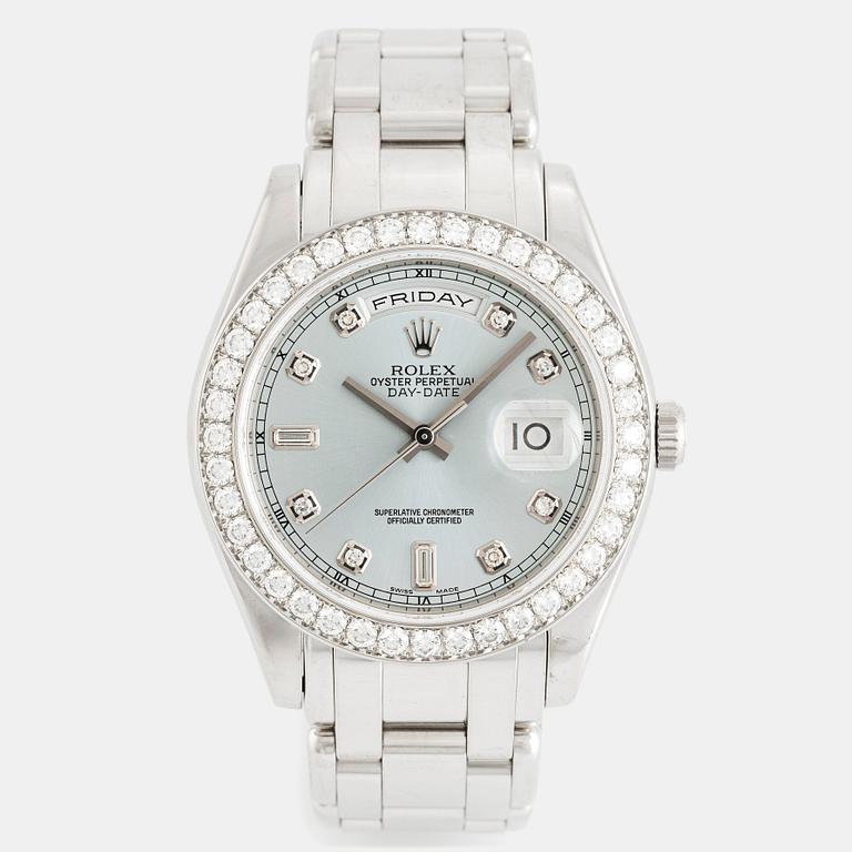 Rolex, Day-Date, "Masterpiece", "Glacier Blue Diamond Dial", ca 2005.