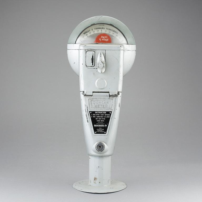 PARKERINGSMÄTARE, "Duncan meter", Duncan industries, U.S.A, 1900-talets andra hälft.