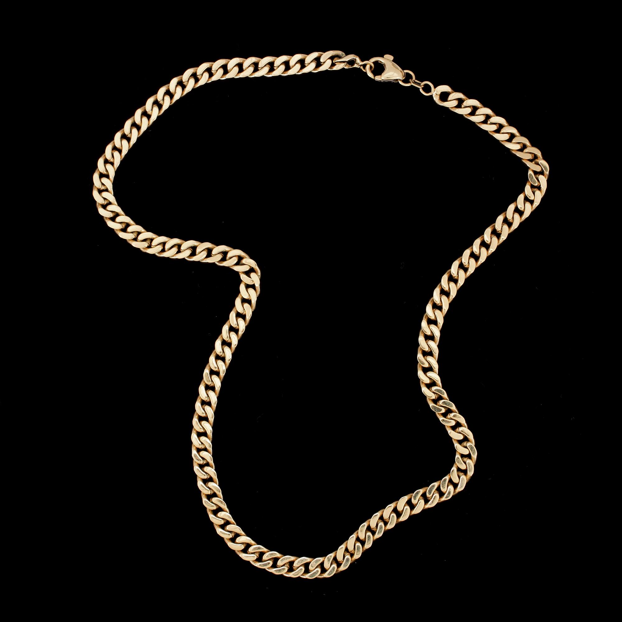 HALSCOLLIER, guld 14K, något otydliga utländska stämplar. 1900-tal. Vikt ca 43 gram.