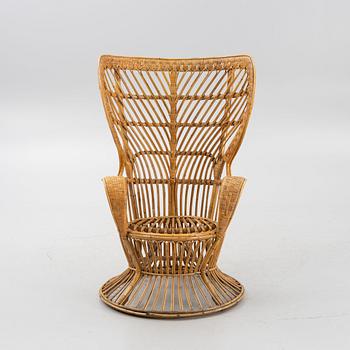 Gio Ponti & Lio Carminati, wicker chair, "Conte Biancamano", Bonacina, Italy, second half of the 20th century.