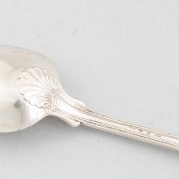 A Set of Twelve Swedish Silver "Kings Pattern" Dinner Spoons.