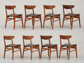 STOLAR, 8 st, Farstrup Stolefabrik, Danmark 1950/60-tal.