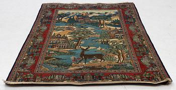 Matta, Keshan, figural. ca 216 x 130 cm,