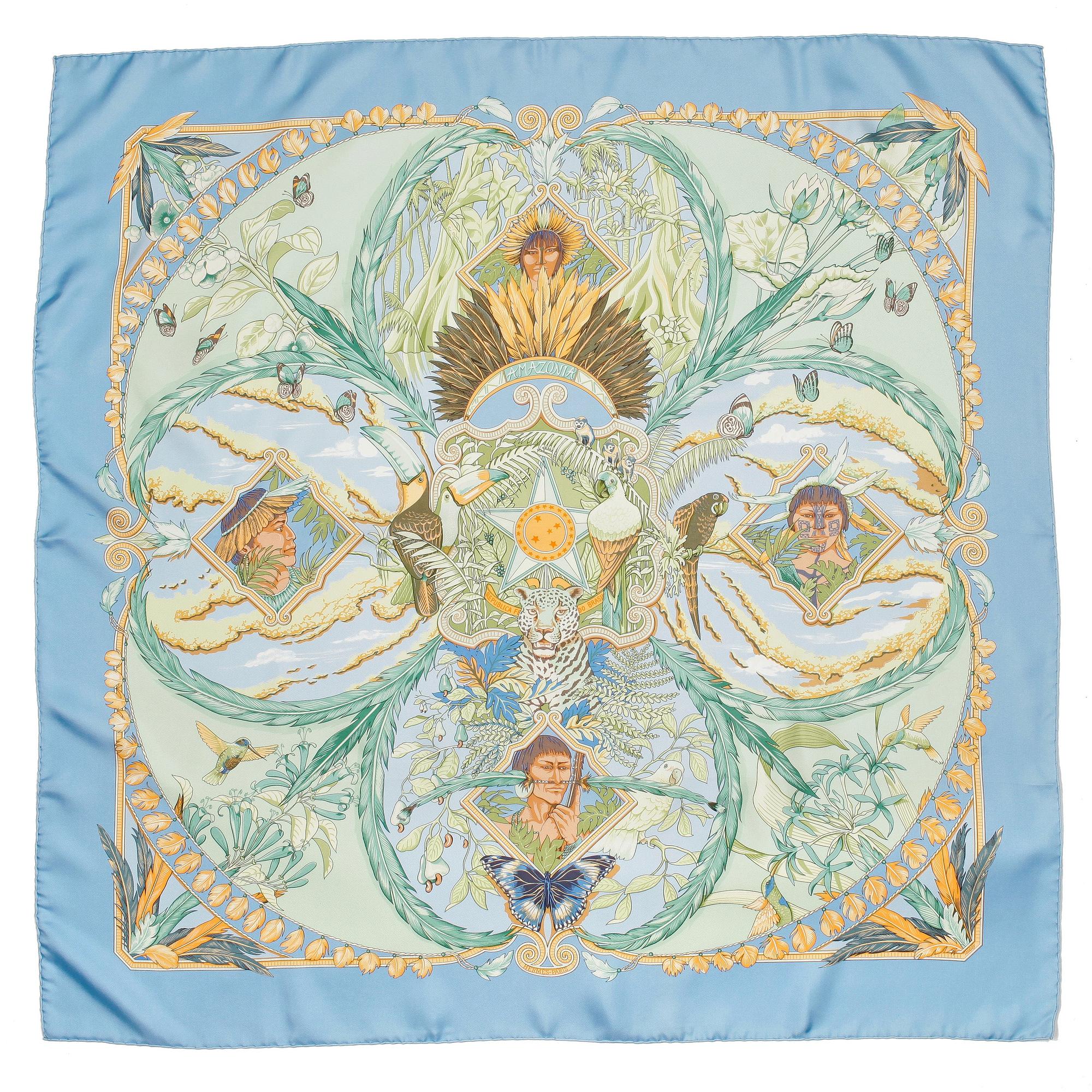 HERMÈS, scarf, "Amazonia".