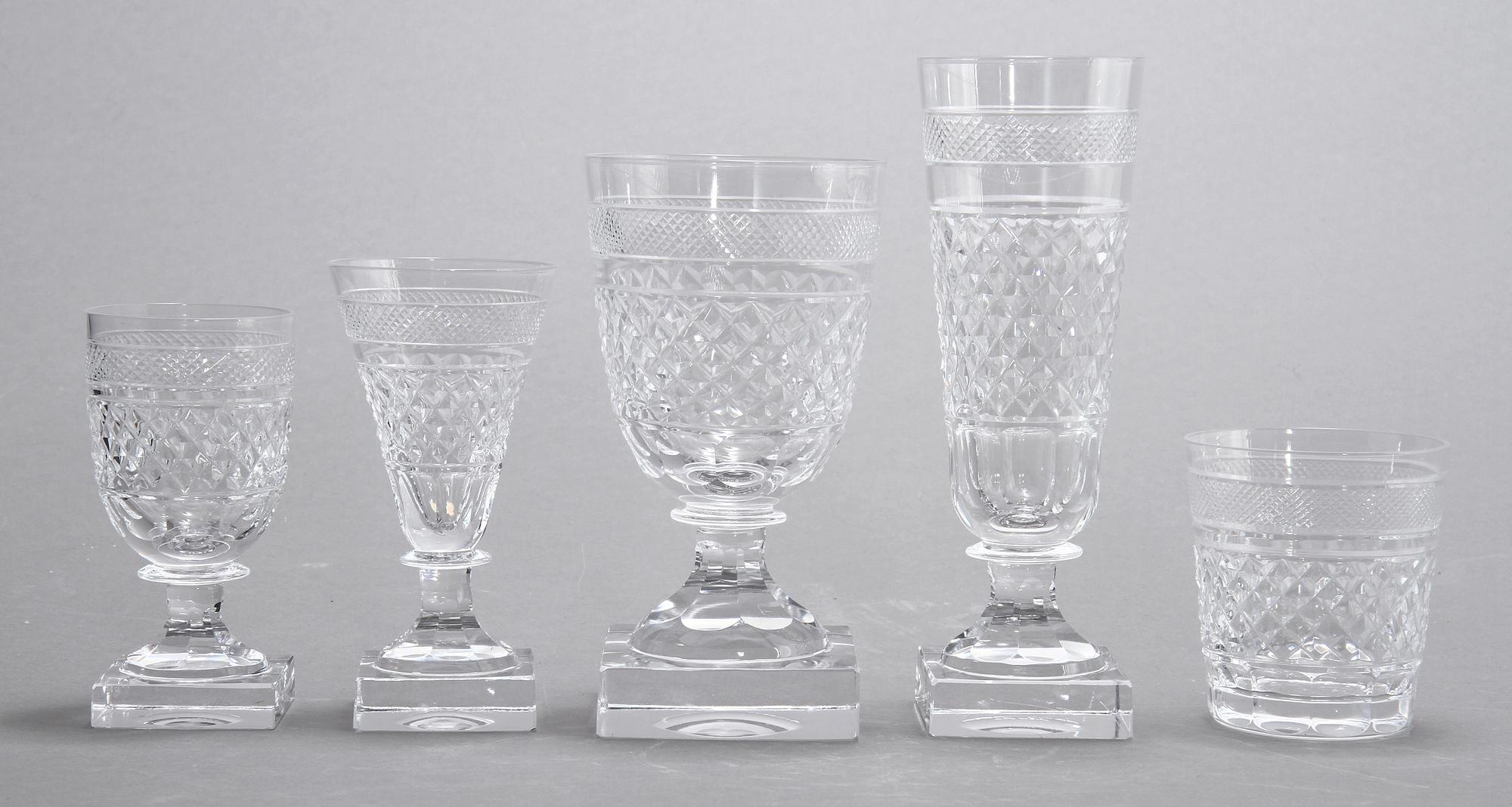 GLASSERVIS, 58 delar, "Kent", Kosta.