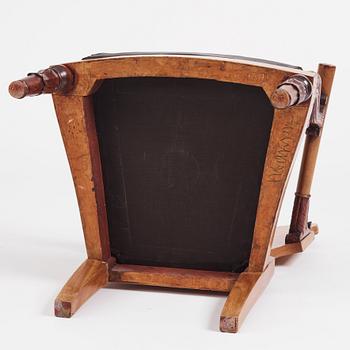 A Russian Nicholas I mahogany armchair, 1820's-30's.