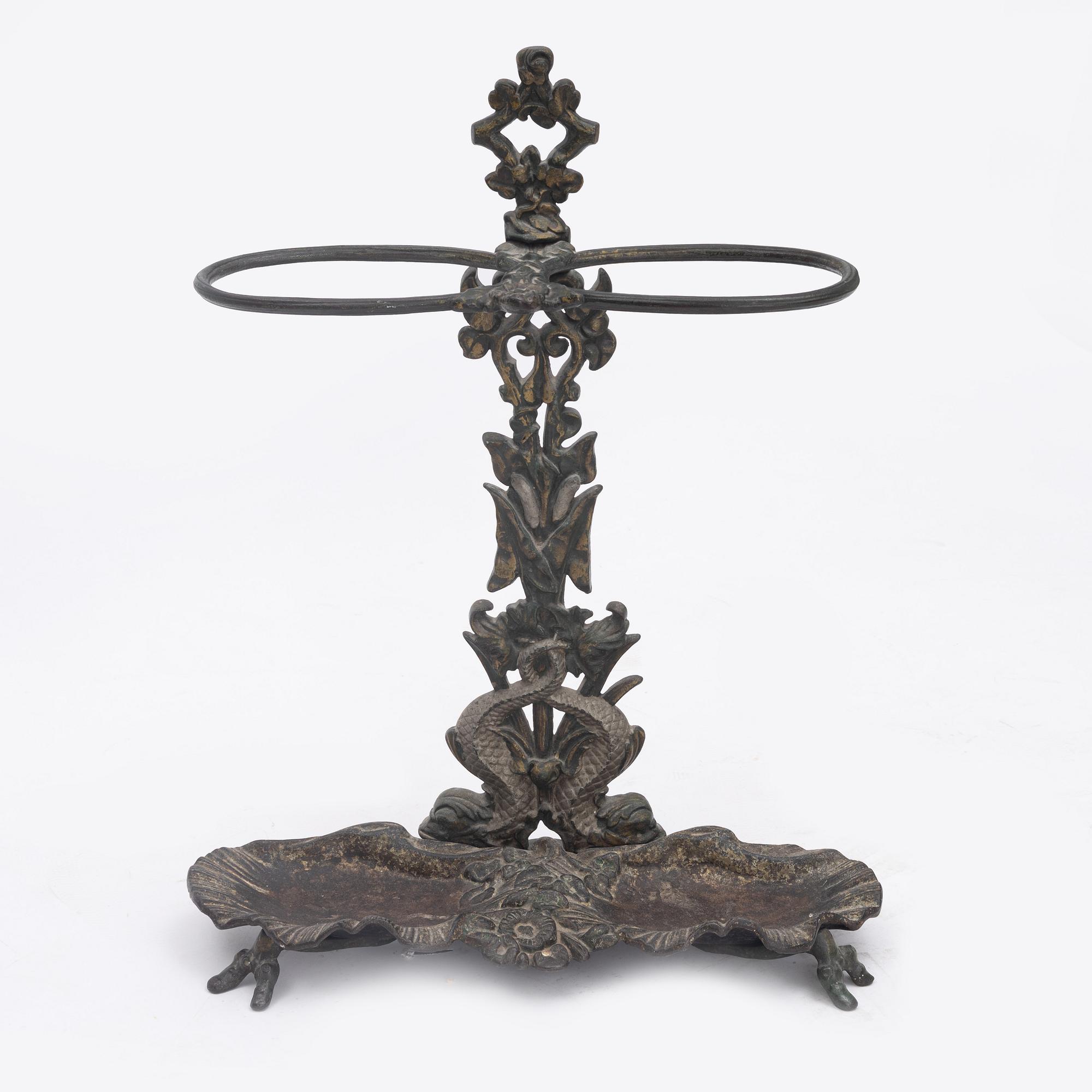 A umbrella stand, circa 1900.