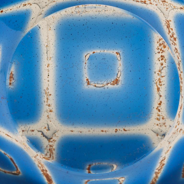 Sven Palmqvist, a 'Ravenna' glass bowl, Orrefors, 1960 or 1962.