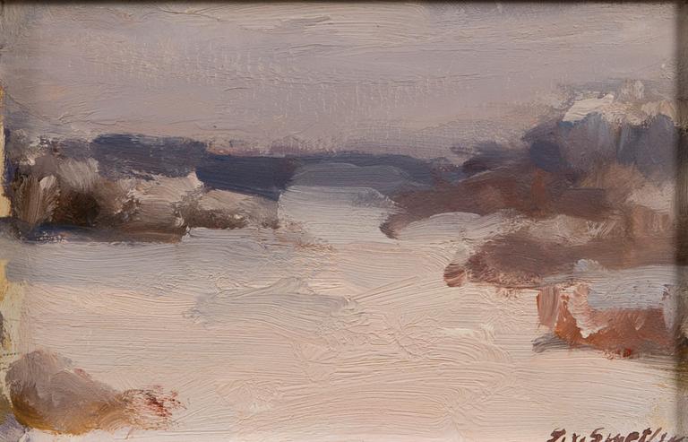 GEORGES VON SWETLIK, munaöljytempera kankaalle, signeerattu.