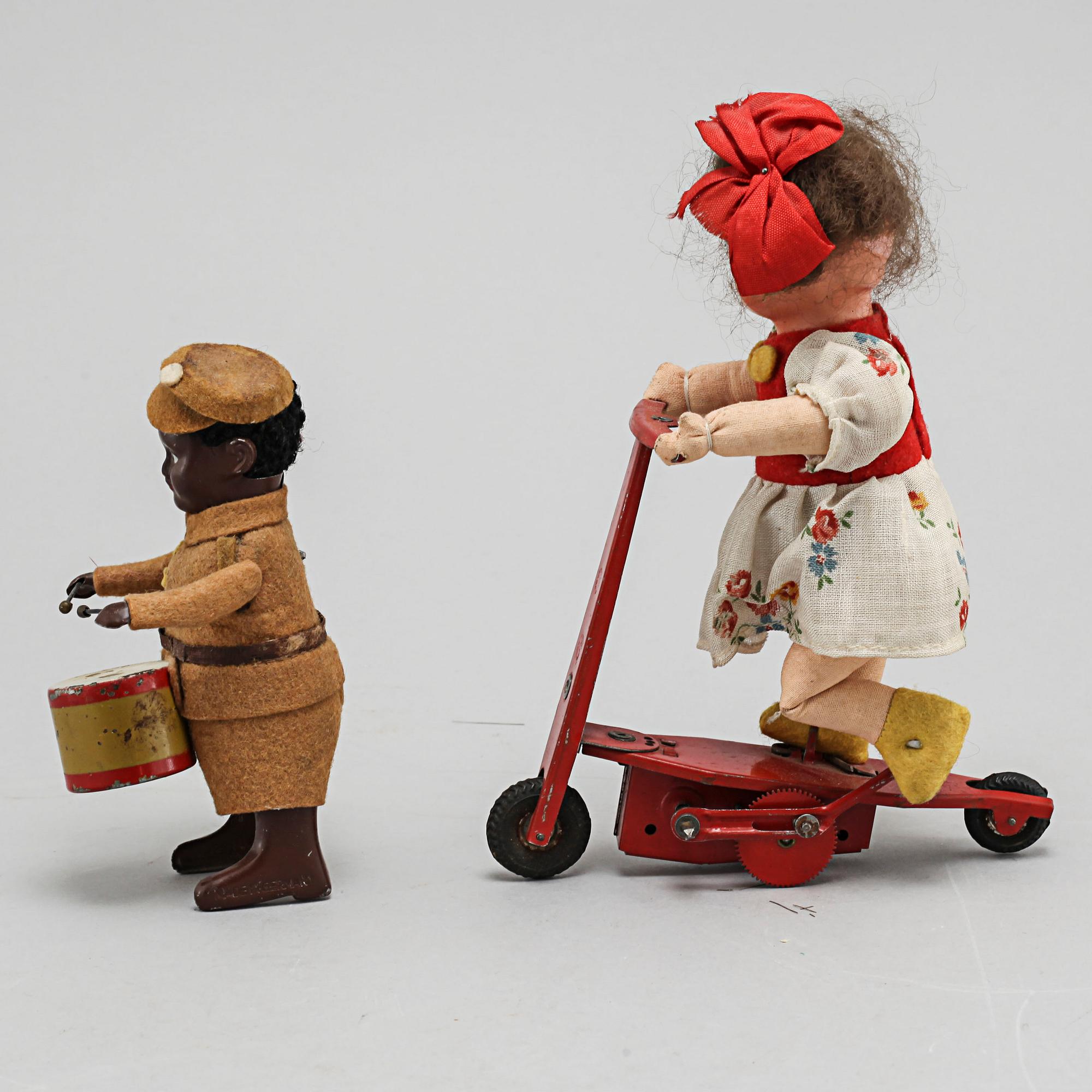 Two circa mid 20th century mechanical toys by Schuco and Fewo, Germany.